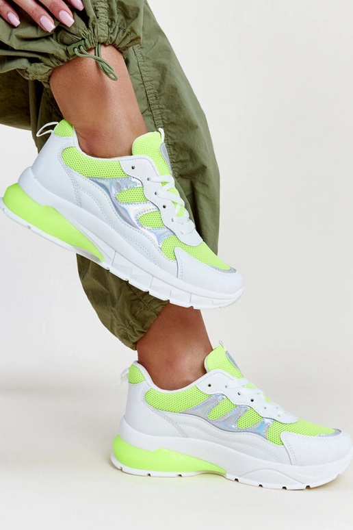 Matea – Weiße und gelbe Sneakers mit... Matea – Weiße und gelbe Sneakers mit...