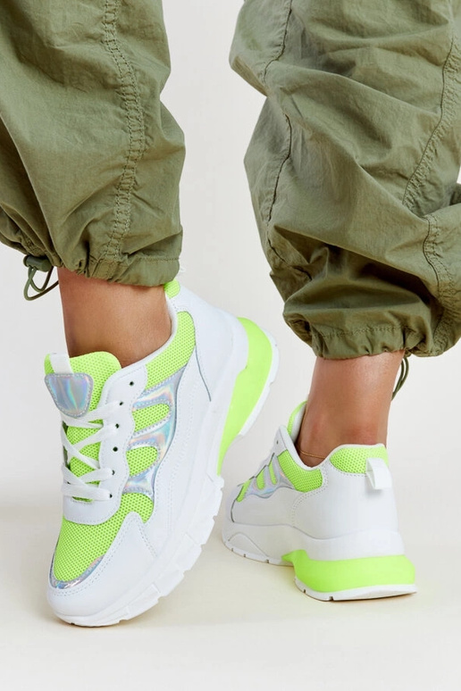 Matea – Weiße und gelbe Sneakers mit... Matea – Weiße und gelbe Sneakers mit...