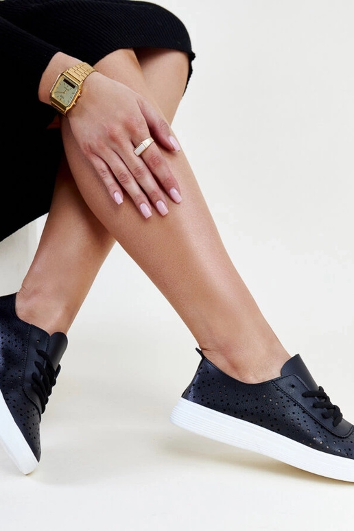 Schwarze Manoek-Sneakers mit...