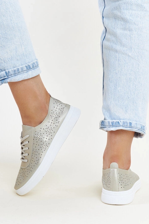 Goldene Sneakers aus Ökoleder Whitley