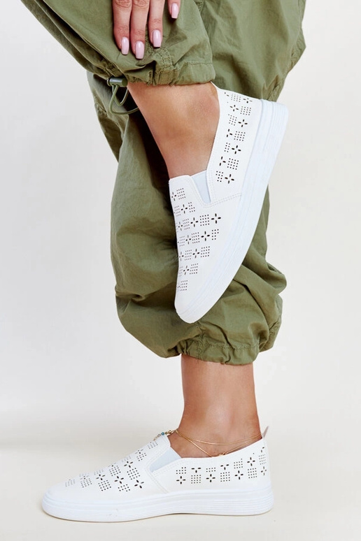 Hilal weiße Slip-On-Sneaker