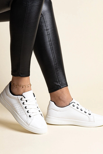 Weiße Sneaker Ökoleder...