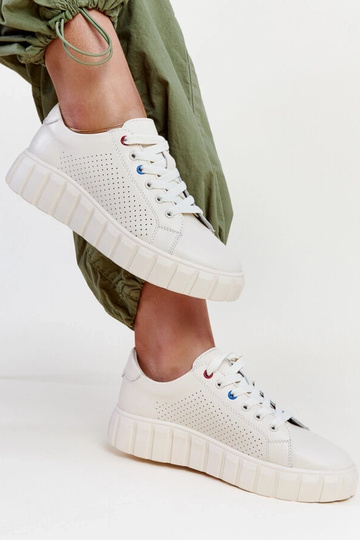 Beige Leder Sneakers Zvonka 2