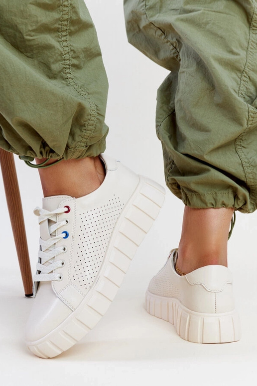 Beige Leder Sneakers Zvonka