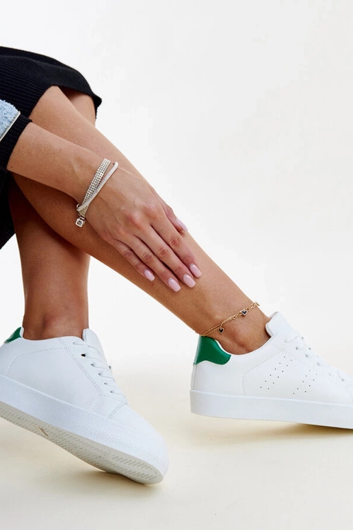 Weiße und grüne Sneaker „Akila“ Weiße und grüne Sneaker „Akila“