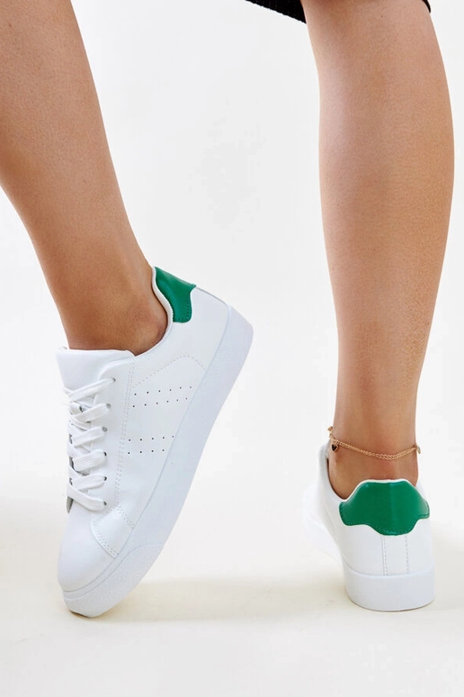 Weiße und grüne Sneaker „Akila“ Weiße und grüne Sneaker „Akila“