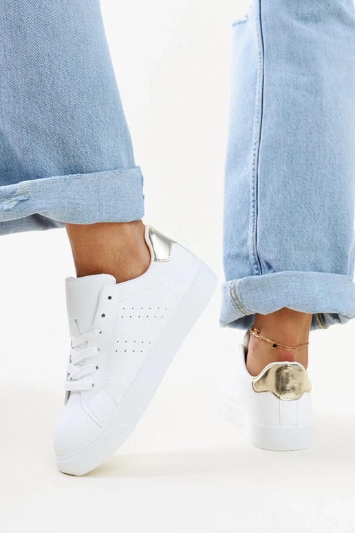 Weiße und goldene Sneaker „Akila“ Weiße und goldene Sneaker „Akila“