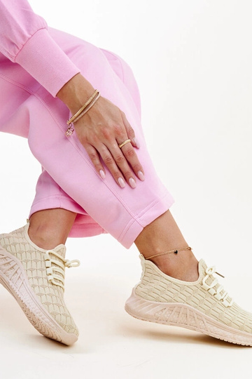 Beige Stoff-Sneakers Milena 2