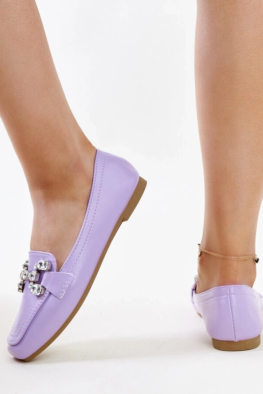Lila Loafer mit Zirkonia-Schnalle Mali Lila Loafer mit Zirkonia-Schnalle Mali
