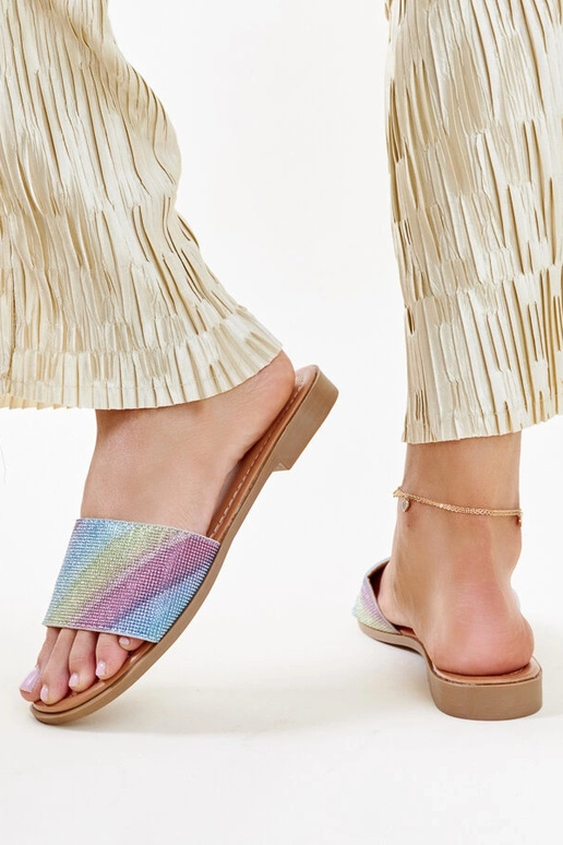 Mehrfarbige, glänzende Flip-Flops Anilsa