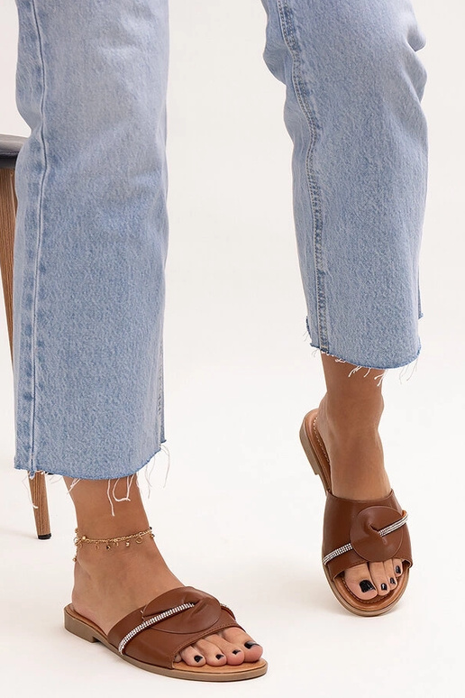 Amari Pantoletten mit Zirkonia-Riemen