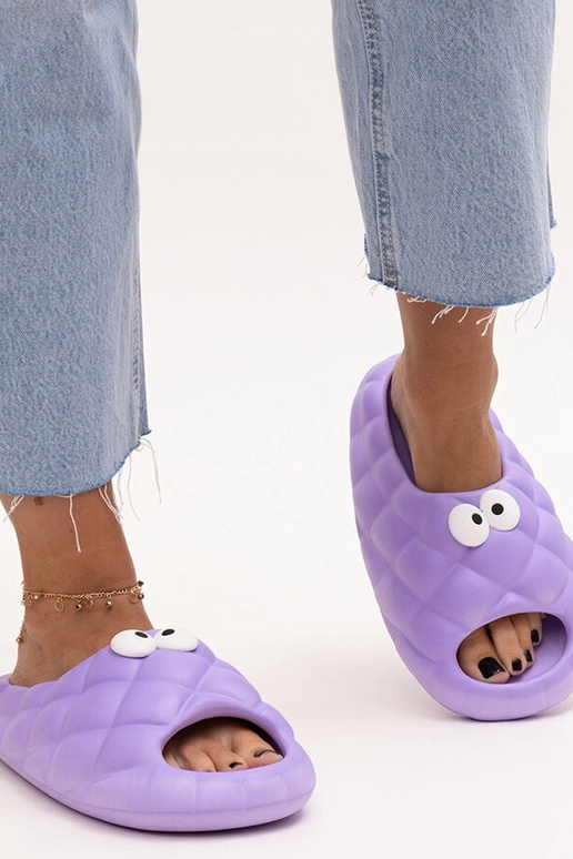 Gorges Lila Schaumstoff-Hausschuhe...