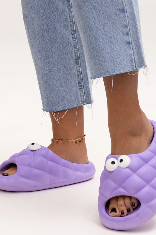 Gorges Lila Schaumstoff-Hausschuhe...