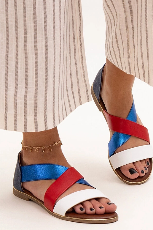 Bunte Sandalen mit geschlossenem...