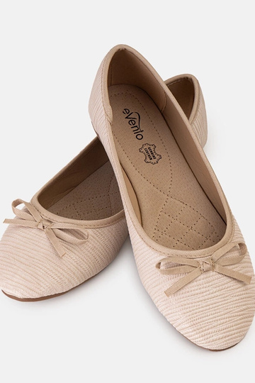 Beige Ballerinas mit...