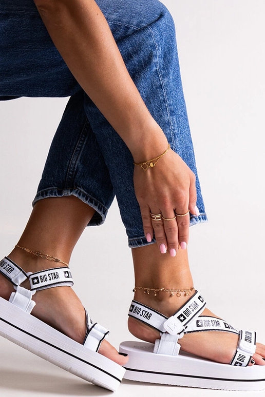 Big Star NN274A526 weiße Plateausandalen