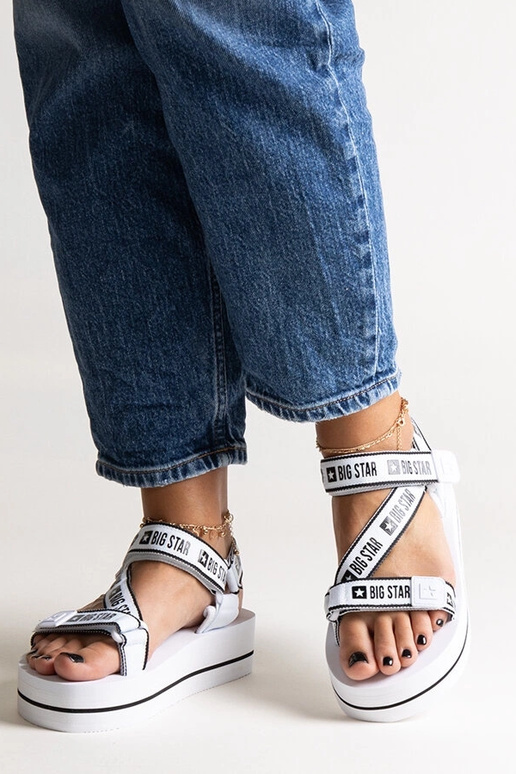 Big Star NN274A526 weiße Plateausandalen