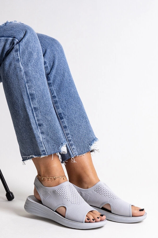 Graue Plateausandalen Rawia