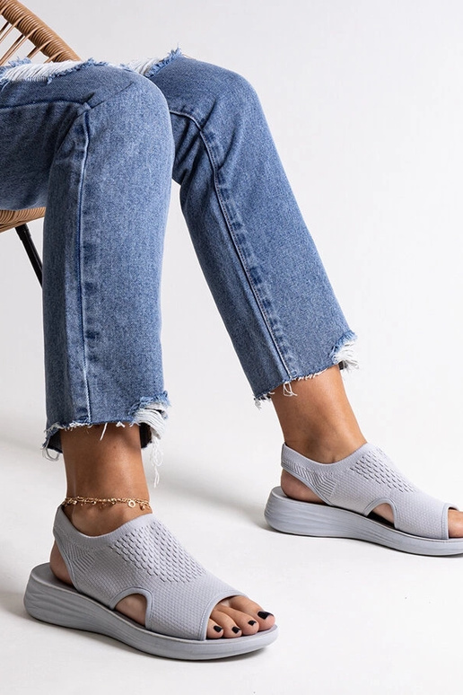 Graue Plateausandalen Rawia