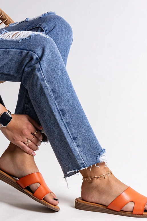 Orange Flip-Flops aus Kunstleder von...