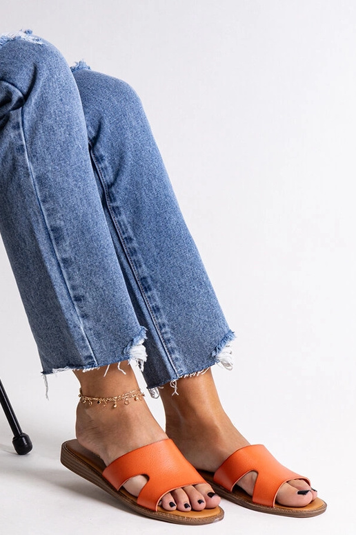 Orange Flip-Flops aus Kunstleder von...