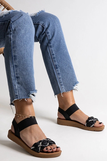 Schwarze Aldona-Sandalen 2