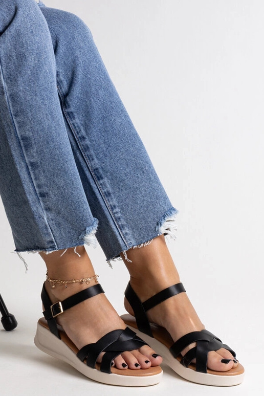 Khalida – Schwarze Sandalen mit...