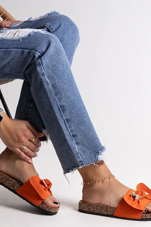 Orange Flip-Flops mit Schleife und...