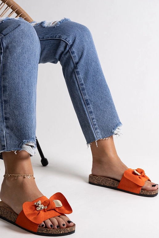 Orange Flip-Flops mit Schleife und...