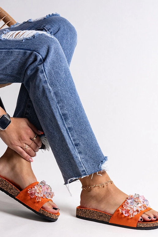 Orangefarbene Flip-Flops mit...