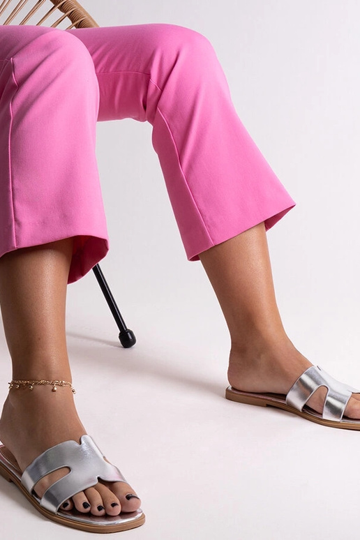 Silberne klassische Shala-Flip-Flops