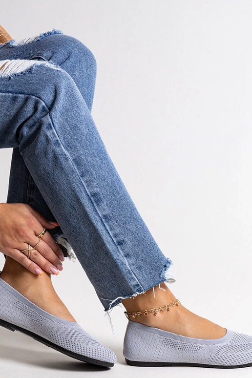 Graue Ballerinas aus Stoff Yafia Graue Ballerinas aus Stoff Yafia