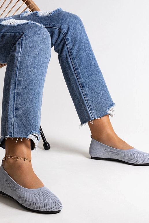 Graue Ballerinas aus Stoff Yafia Graue Ballerinas aus Stoff Yafia