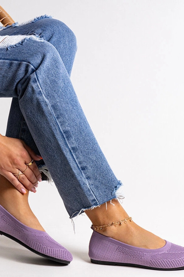 Lila Stoffballerinas Yafia