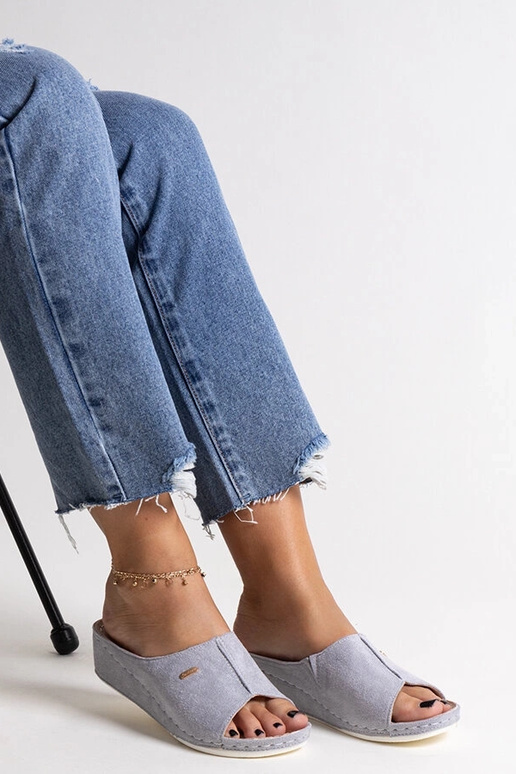 Graue Keilsandalen Semretana