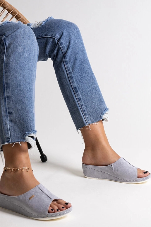 Graue Keilsandalen Semretana