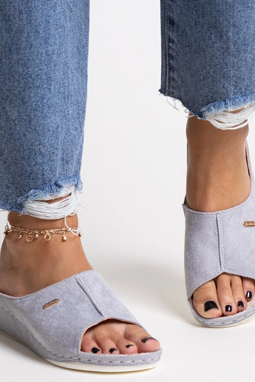 Graue Keilsandalen Semretana