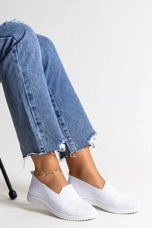 Abadly – Weiße Slip-On-Sneaker