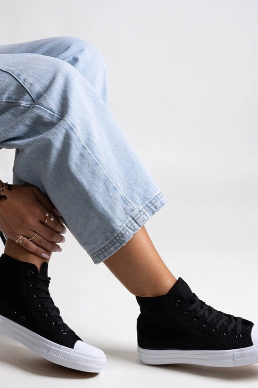 Schwarze Ghanem High-Top-Sneakers