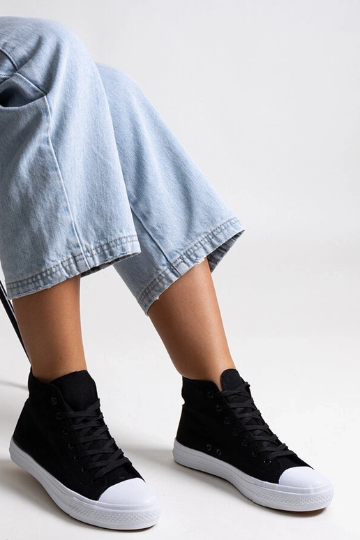 Schwarze Ghanem High-Top-Sneakers