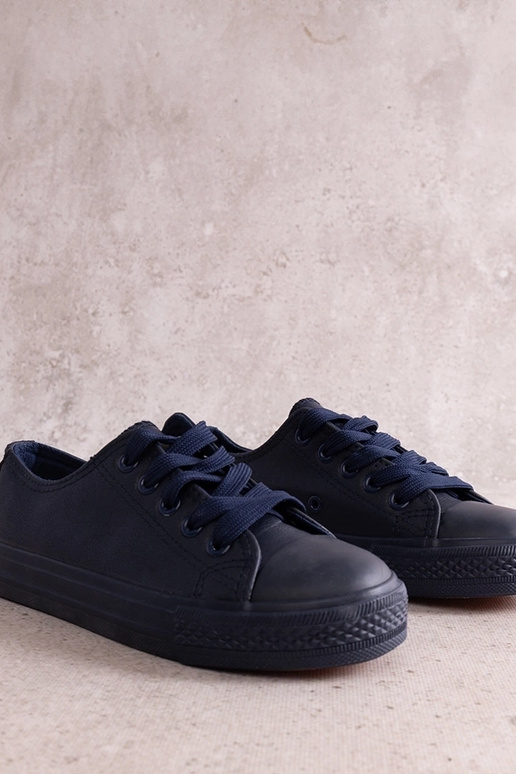 Marineblaue Kinder-Sneaker aus...