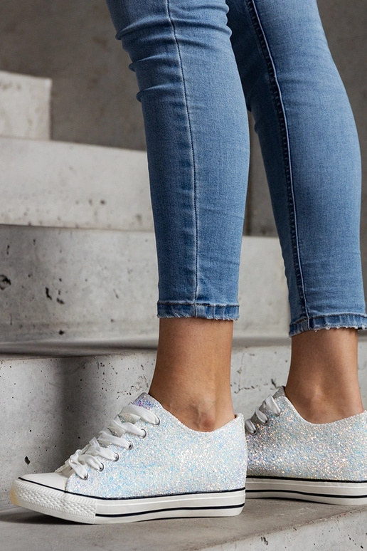 Grüne glänzende hohe Sneakers Jadwa