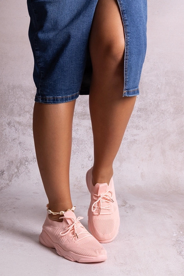 Madi Sneaker aus rosa Stoff