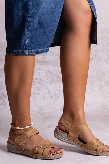 Braune Plateausandalen „Nural“