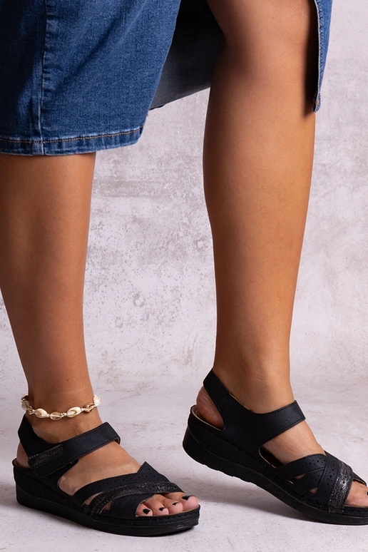 Areja – Schwarze Sandalen mit...