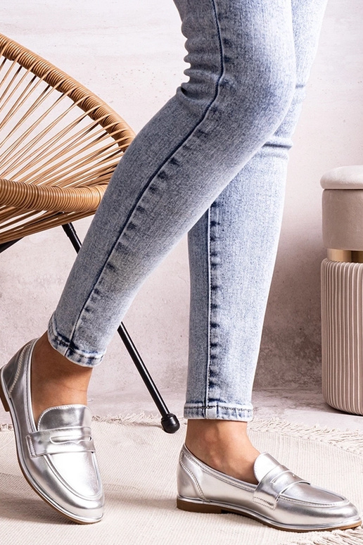 Silberne metallische Mokasins Palinka Silberne metallische Mokasins Palinka