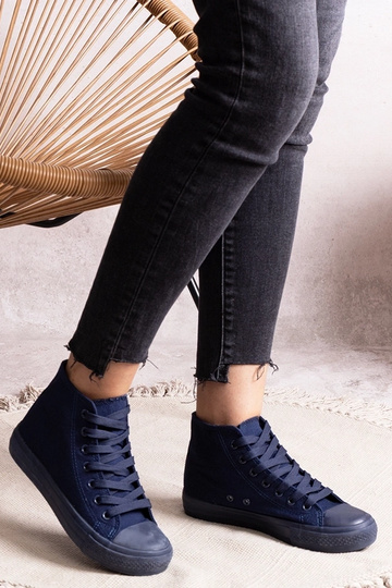 Marineblaue Rafife High-Top-Sneakers