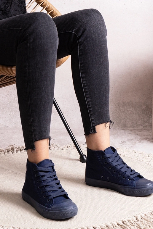 Marineblaue Rafife High-Top-Sneakers