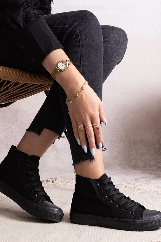 Schwarze Rafife High-Top-Sneakers