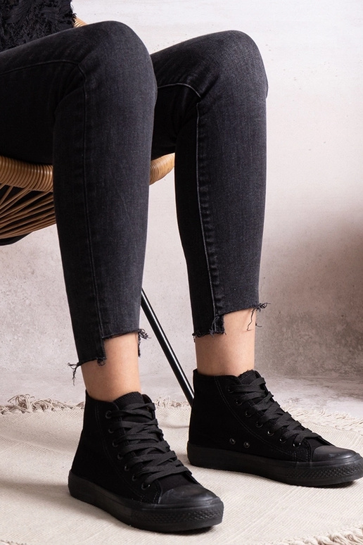 Schwarze Rafife High-Top-Sneakers